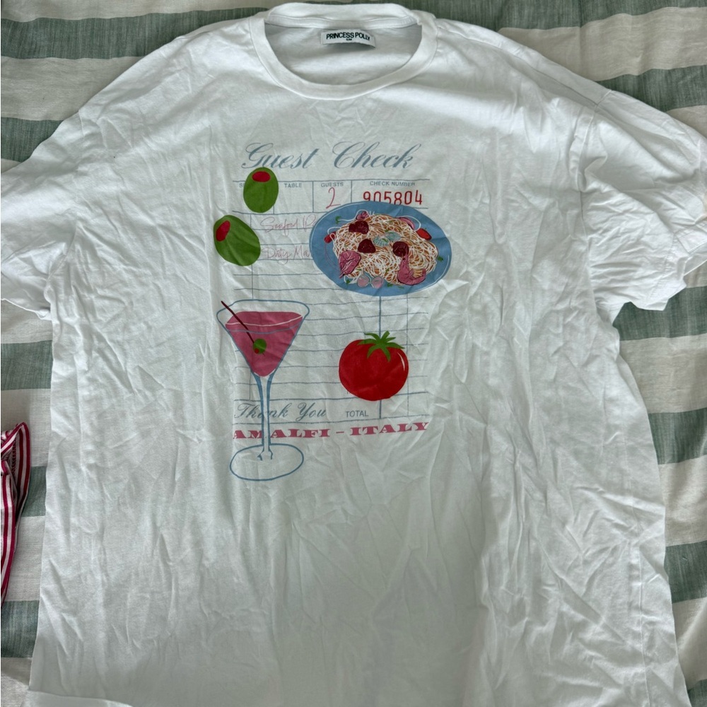 Princess Polly White Graphic Tee